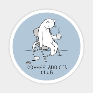 Join the White Cat at the coffee addicts club Magnet